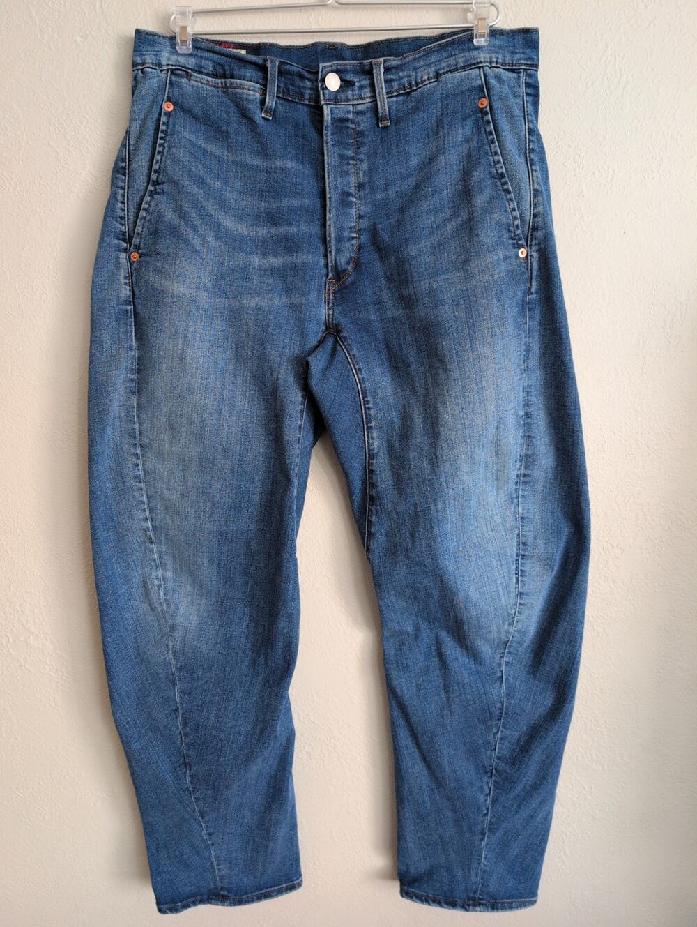 Levis LEJ 570 Premium Denim Jeans Engineered Tapered‎ Twisted Baggy Blue 34x32